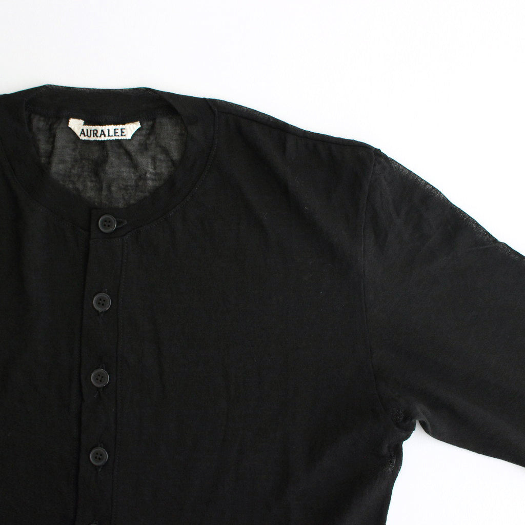 HARD TWIST COTTON GAUZE CARDIGAN #BLACK [A24SC01RB]