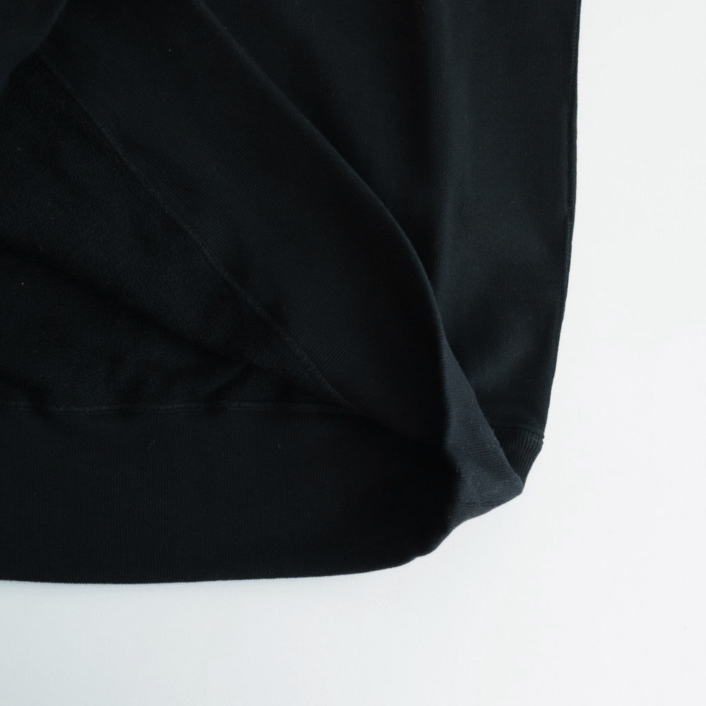 Cotton fleece crew neck sweatshirt #BLACK [HM-T104-051]