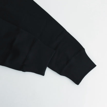 Cotton fleece crew neck sweatshirt #BLACK [HM-T104-051]
