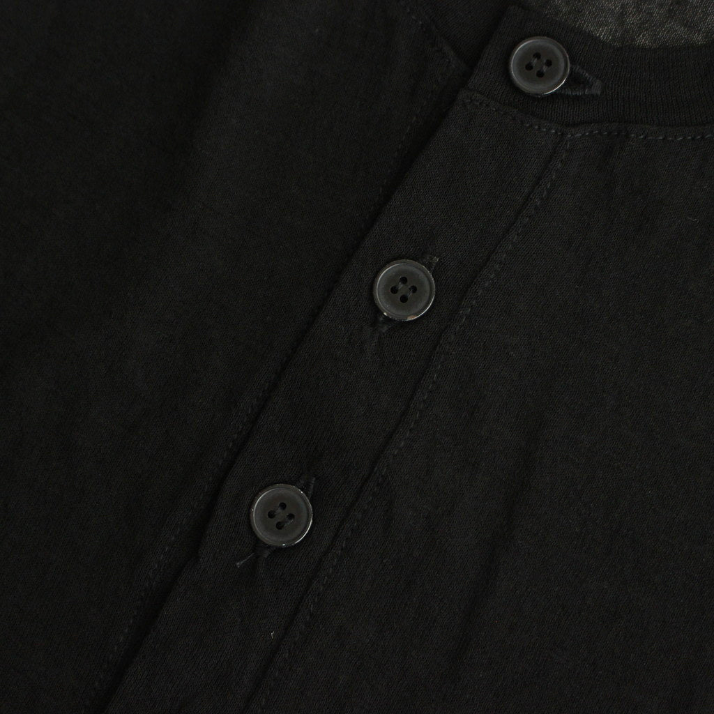 HARD TWIST COTTON GAUZE CARDIGAN #BLACK [A24SC01RB]