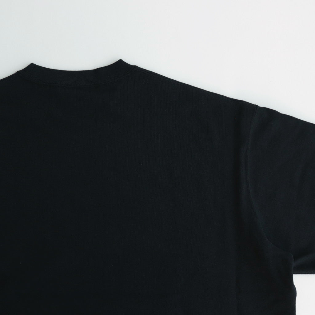 Cotton fleece crew neck sweatshirt #BLACK [HM-T104-051]