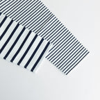 Cotton jersey border cut and sew #WHITE×NAVY [HM-T003-051]