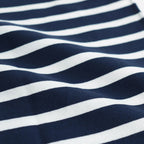 Cotton jersey border cut and sew #NAVY×WHITE [HM-T003-051]
