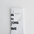 Cotton pile logo socks #WHITE [HM-K501-051]