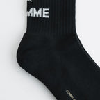 Cotton pile logo socks #BLACK [HM-K501-051]
