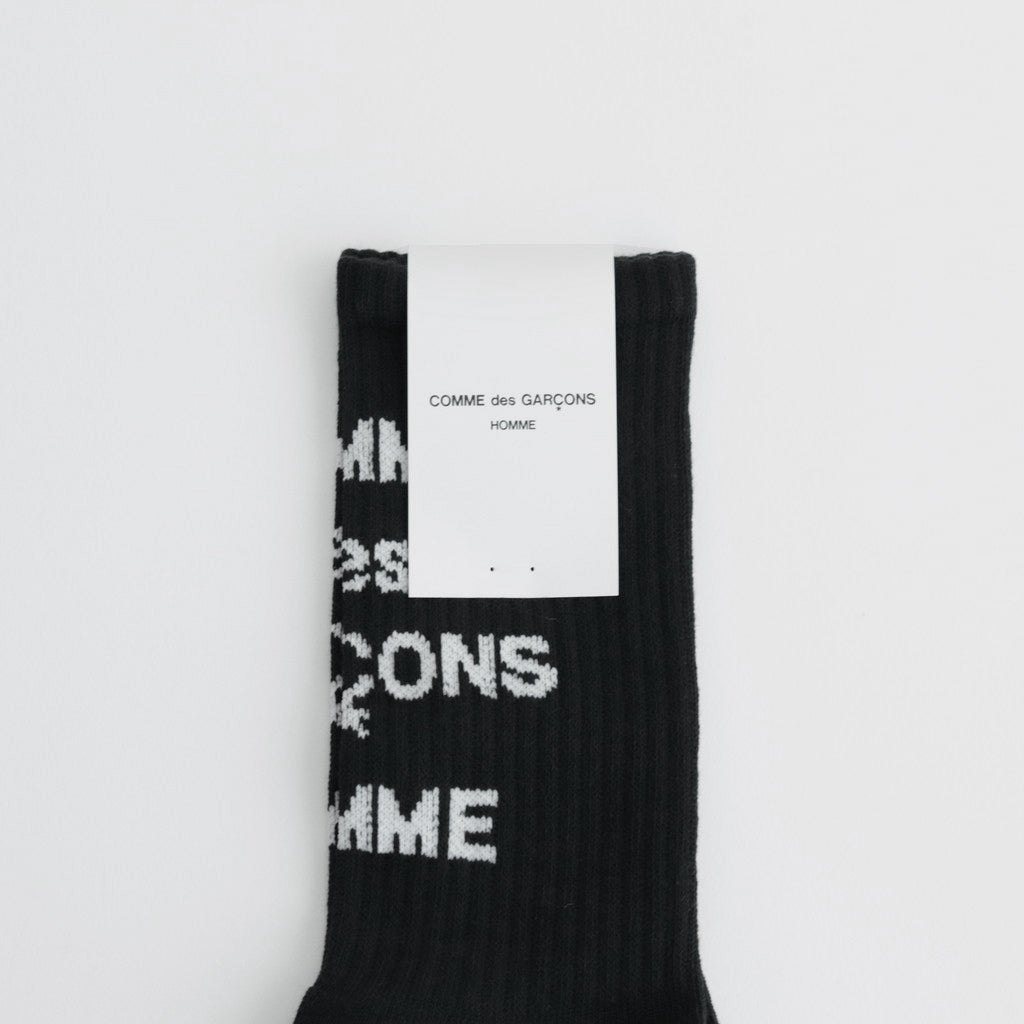 Cotton pile logo socks #BLACK [HM-K501-051]