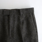 LAMA SHETLAND WOOL TWEED SLACKS #KHAKI TWEED [A24AP04LS]