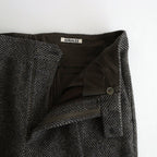 LAMA SHETLAND WOOL TWEED SLACKS #KHAKI TWEED [A24AP04LS]