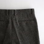 LAMA SHETLAND WOOL TWEED SLACKS #KHAKI TWEED [A24AP04LS]