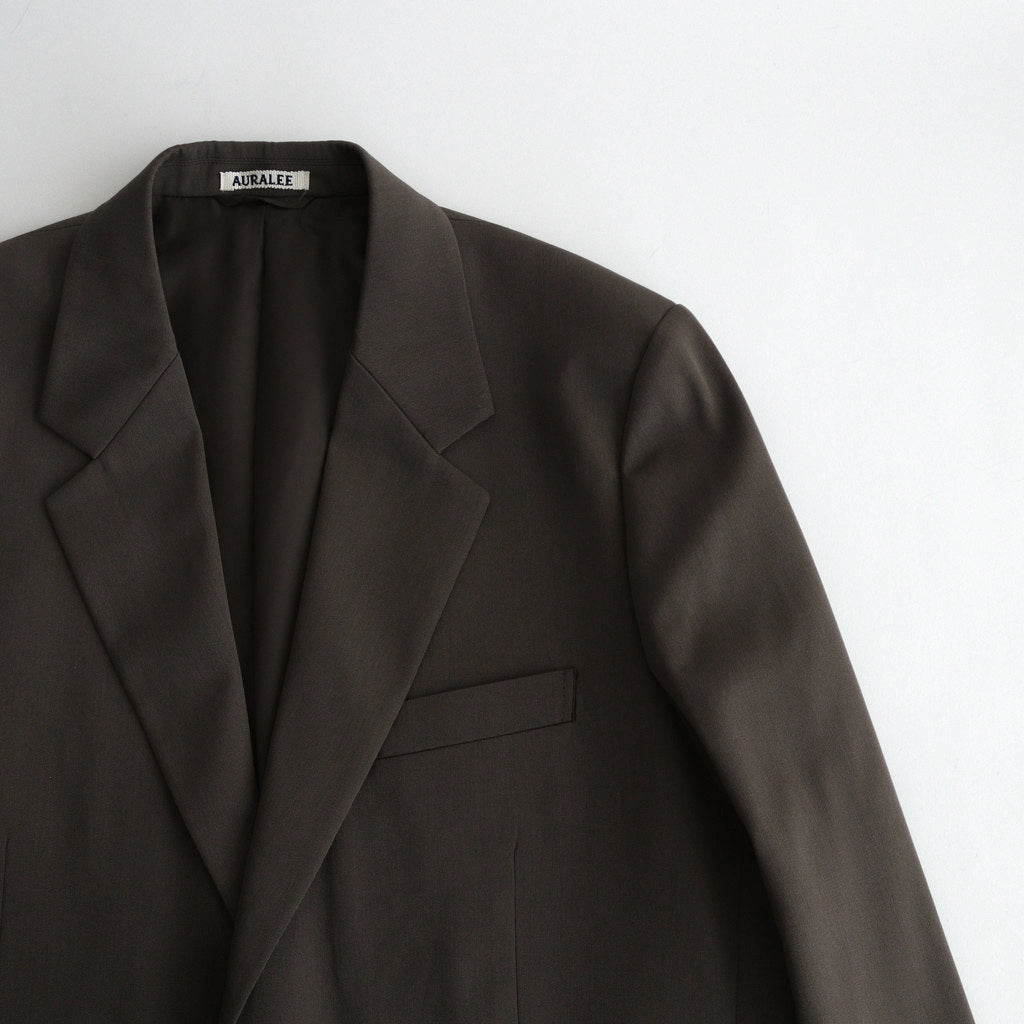 LIGHT WOOL MAX GABARDINE JACKET #TOP BROWN [A24AJ01MG]