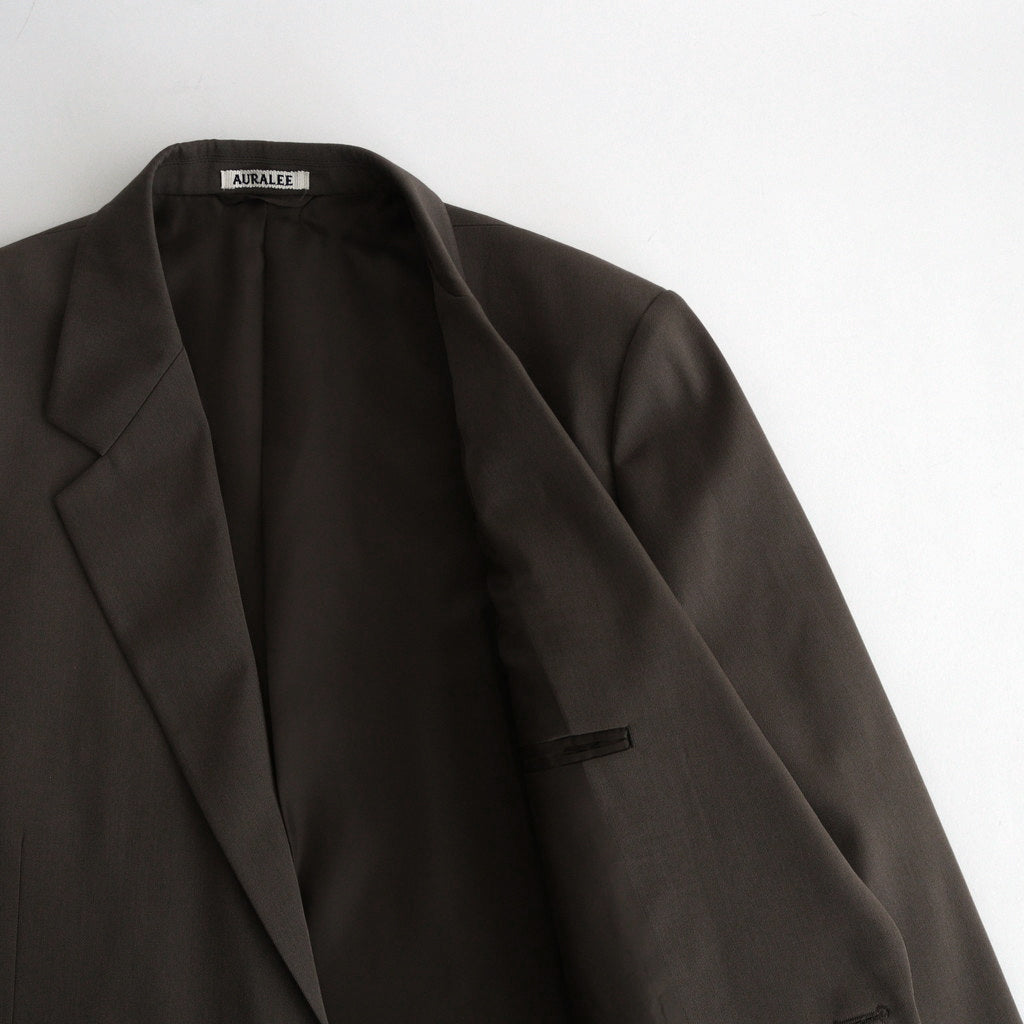 LIGHT WOOL MAX GABARDINE JACKET #TOP BROWN [A24AJ01MG]