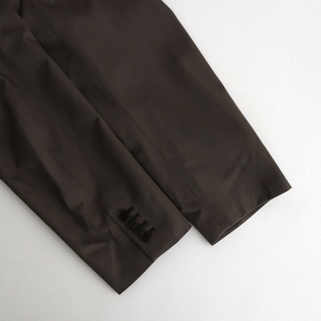 LIGHT WOOL MAX GABARDINE JACKET #TOP BROWN [A24AJ01MG]