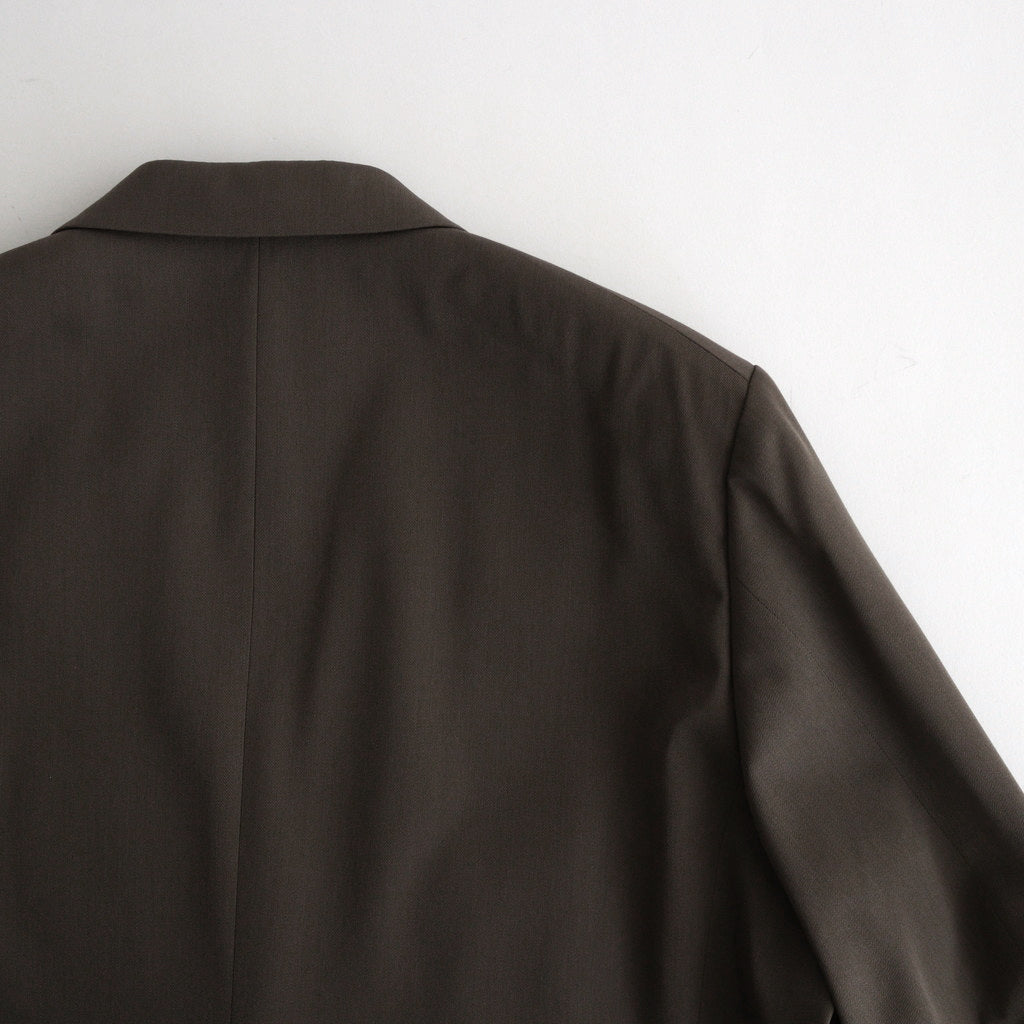 LIGHT WOOL MAX GABARDINE JACKET #TOP BROWN [A24AJ01MG]