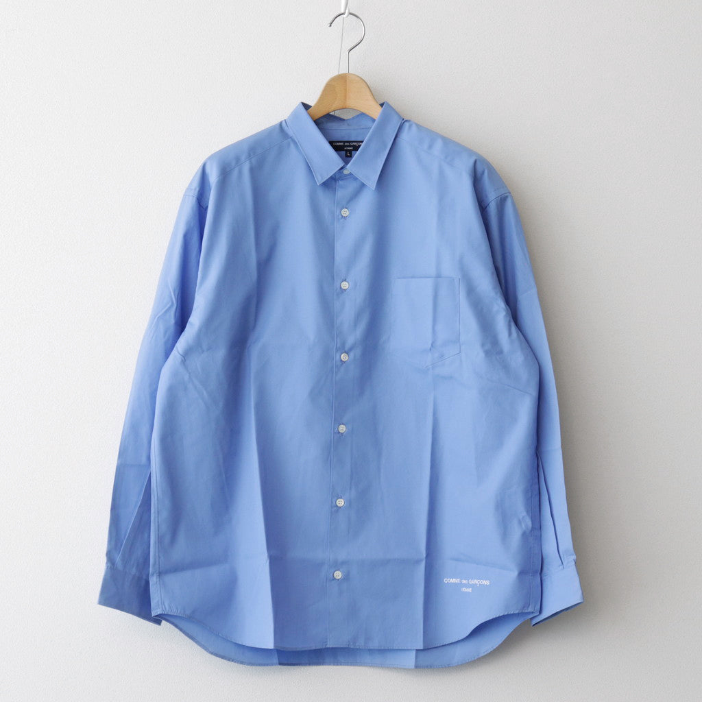 綿ブロード L/S シャツ #SAX [HM-B102-051]