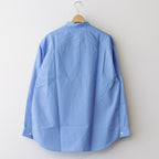 Cotton broadcloth L/S shirt #SAX [HM-B102-051]