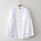 Cotton broadcloth L/S shirt #WHITE [HM-B102-051]