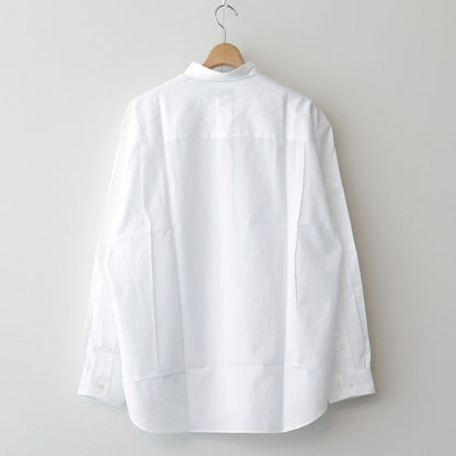 Cotton broadcloth L/S shirt #WHITE [HM-B102-051]