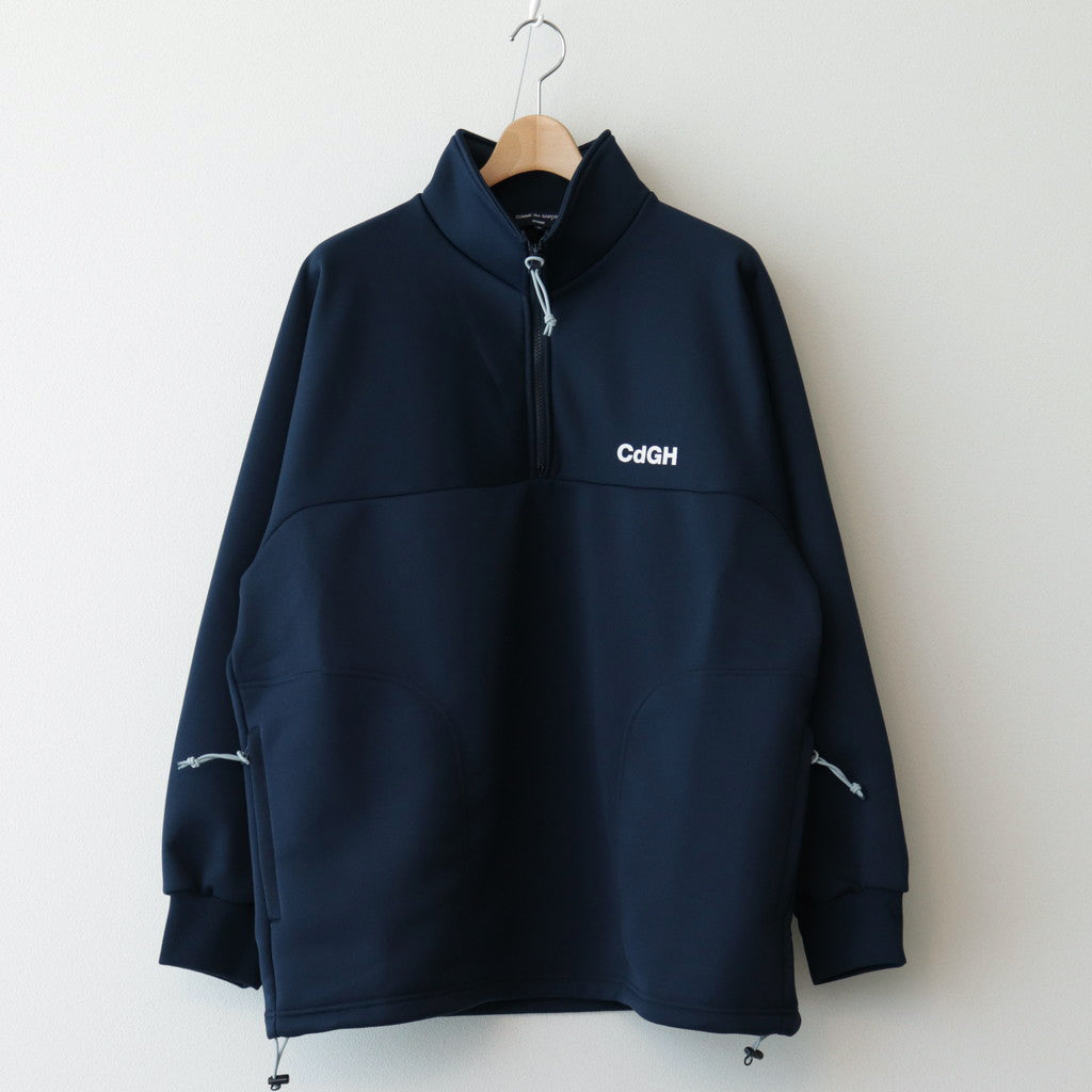 エステル裏毛 ハーフジッププルオーバー #NAVY [HM-T008-051]
