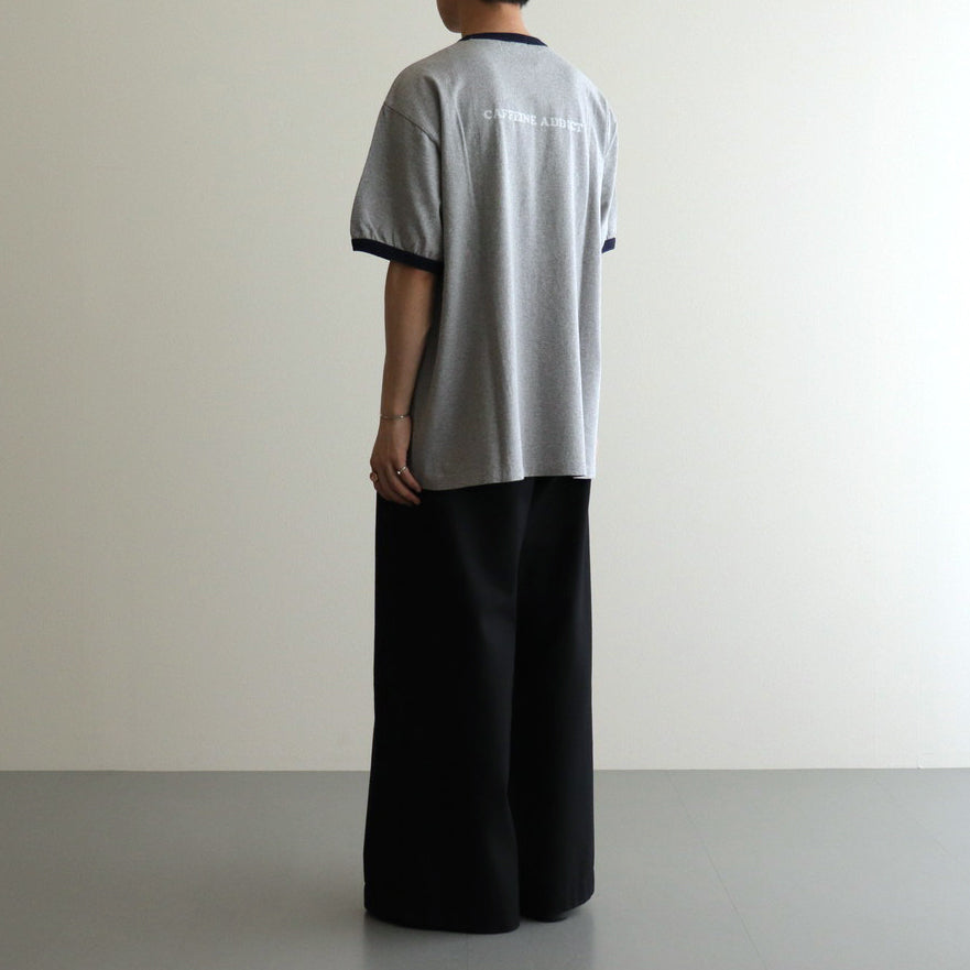 RINGER T-SHIRT NO CREAM NO SUGAR #GRAY?~NAVY [H2401-CS029-2]