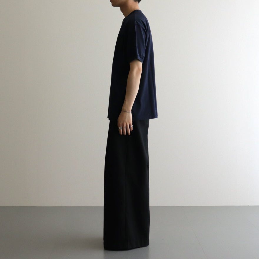 RINGER T-SHIRT LIFE IS A DRAMA #NAVY?~NAVY [H2401-CS029-3]