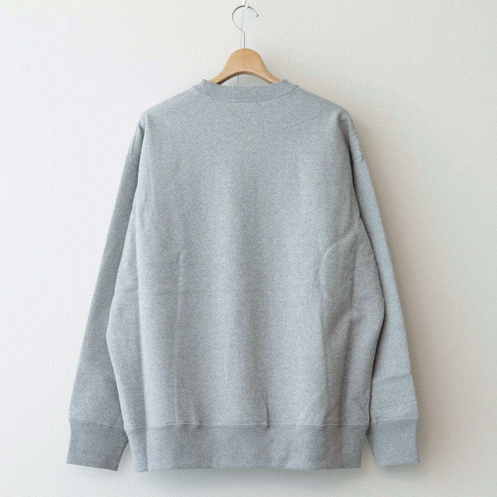 Cotton fleece crew neck sweatshirt #GRAY [HM-T104-051]