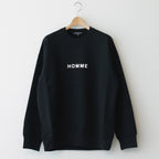 Cotton fleece crew neck sweatshirt #BLACK [HM-T104-051]