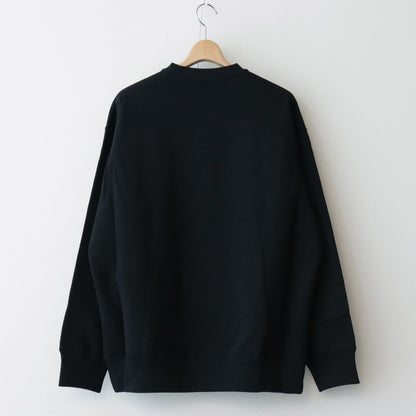Cotton fleece crew neck sweatshirt #BLACK [HM-T104-051]