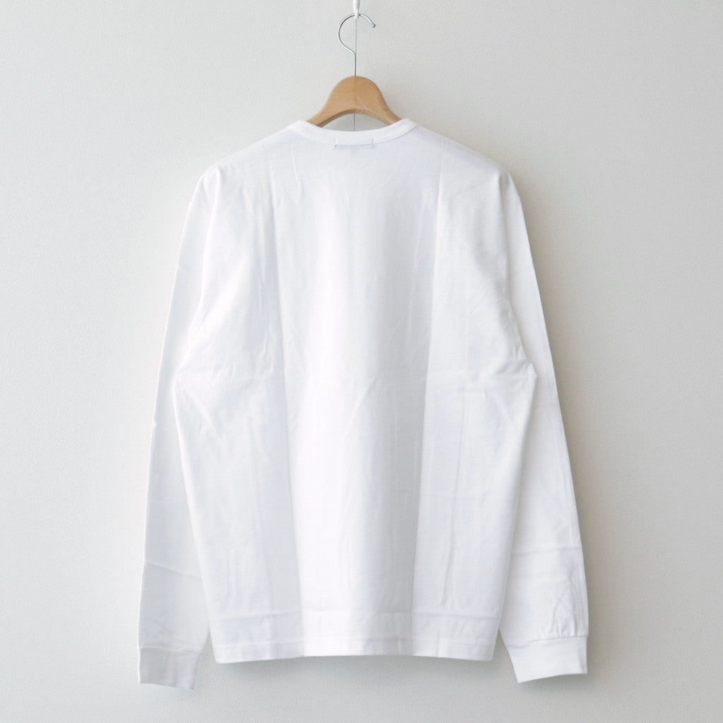 Cotton jersey product print L/ST shirt #WHITE [HM-T102-051]