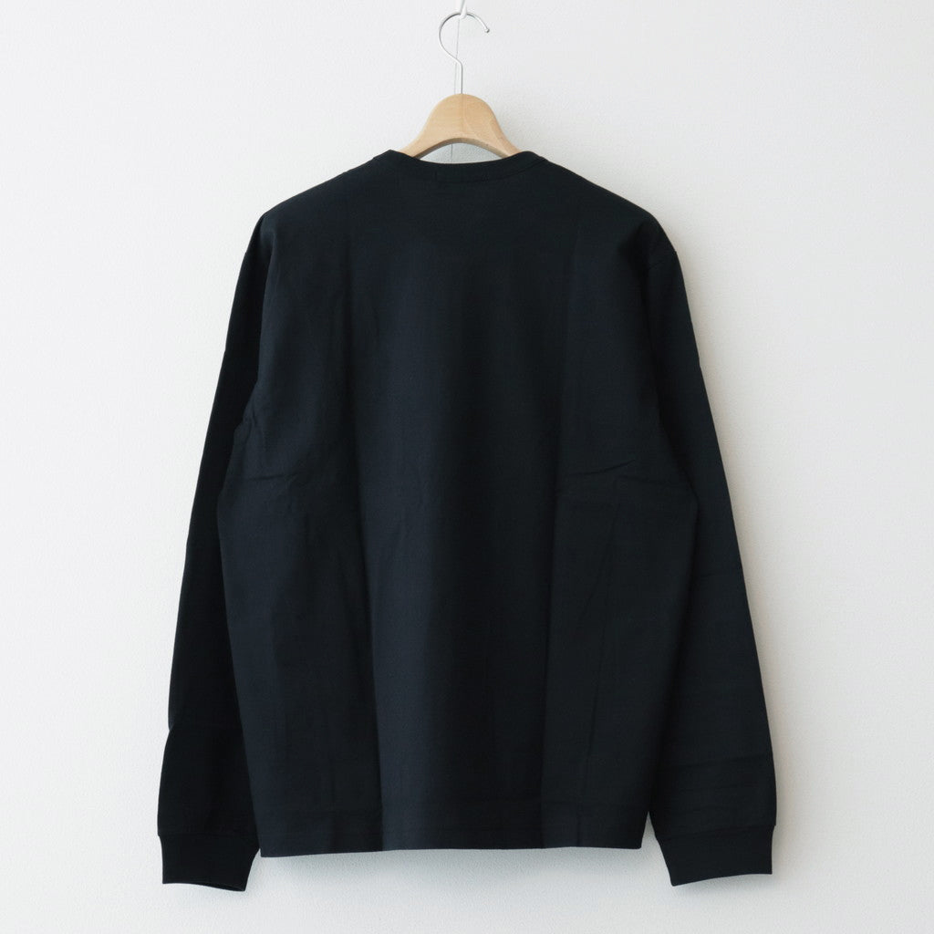 Cotton jersey product print L/ST shirt #BLACK [HM-T102-051]