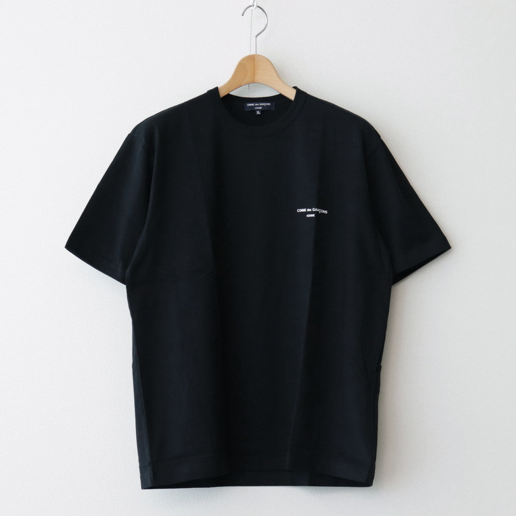 綿天竺 製品プリント S/S Tシャツ #BLACK [HM-T101-051]