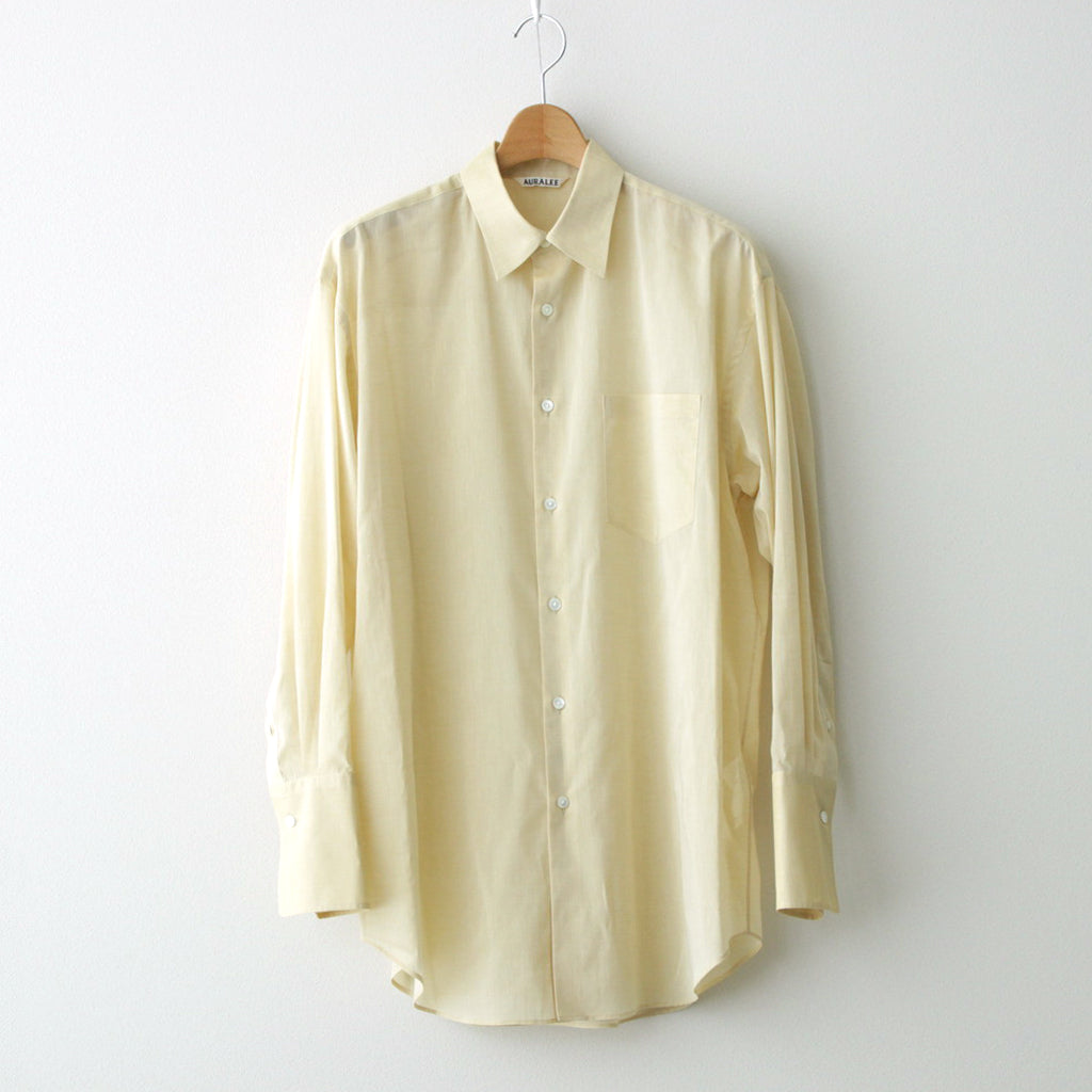 HARD TWIST FINX ORGANDY  SHIRT #LIGHT YELLOW CHAMBRAY [A24SS03VO]
