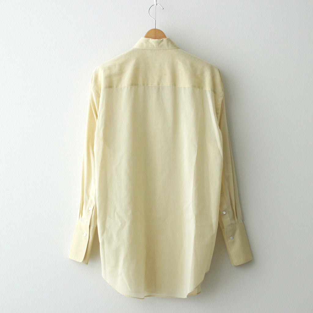 HARD TWIST FINX ORGANDY  SHIRT #LIGHT YELLOW CHAMBRAY [A24SS03VO]