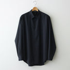 SUPER FINE TROPICAL WOOL SHIRT #DARK NAVY [A24SS03WT]