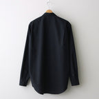 SUPER FINE TROPICAL WOOL SHIRT #DARK NAVY [A24SS03WT]