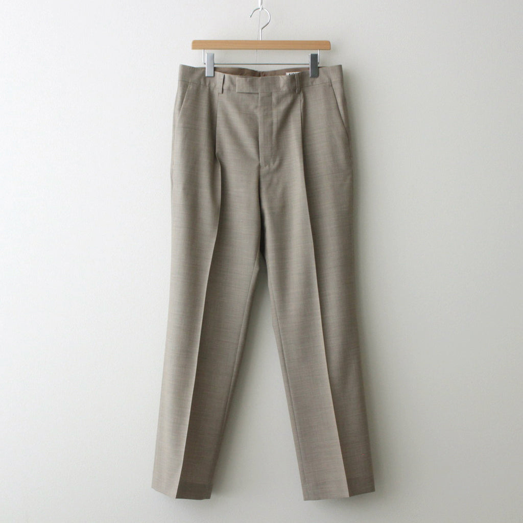 SUPER FINE TROPICAL WOOL SLACKS #TOP GRAY BEIGE [A24SP04WT]