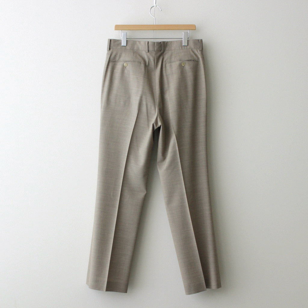 SUPER FINE TROPICAL WOOL SLACKS #TOP GRAY BEIGE [A24SP04WT]