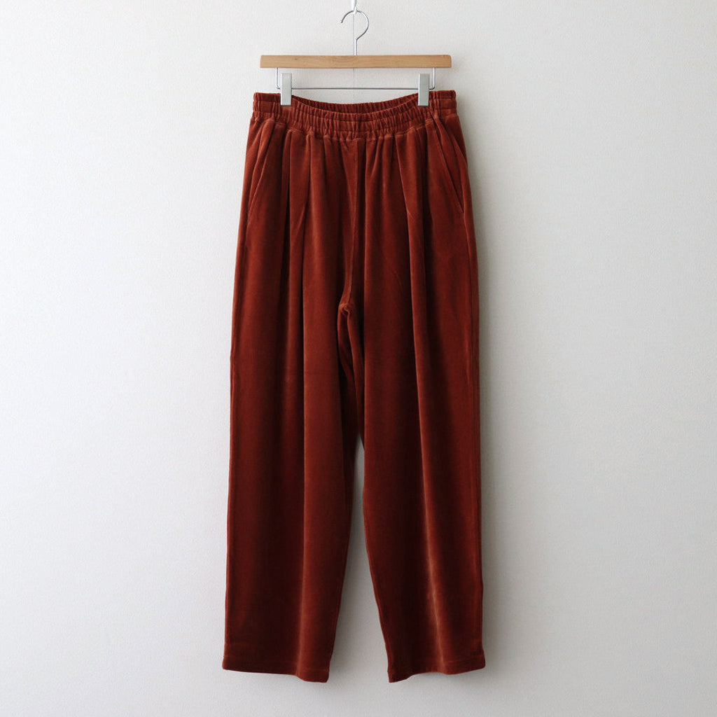 Compact Velour Easy Pants #BRICK [GM243-70292]