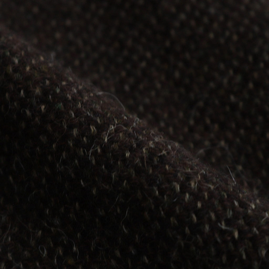 LAMA SHETLAND WOOL TWEED ZIP BLOUSON #BROWN TWEED [A24AB03LS]