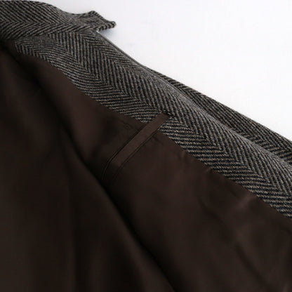 LAMA SHETLAND WOOL TWEED ZIP BLOUSON #KHAKI TWEED [A24AB03LS]