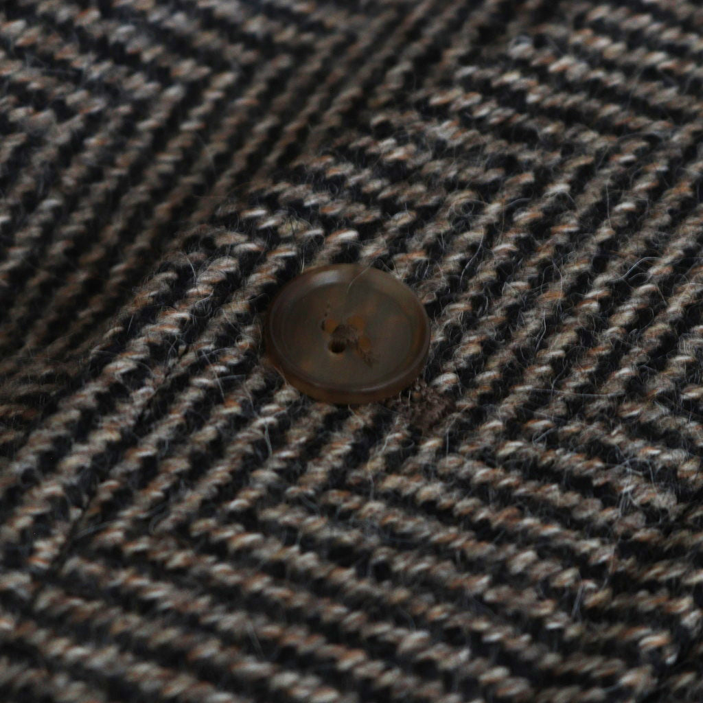 LAMA SHETLAND WOOL TWEED ZIP BLOUSON #KHAKI TWEED [A24AB03LS]