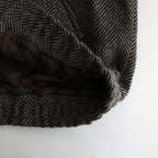 LAMA SHETLAND WOOL TWEED ZIP BLOUSON #KHAKI TWEED [A24AB03LS]