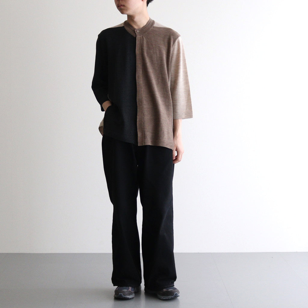 オープンフロントニットTシャツ #MULTI [02S21]