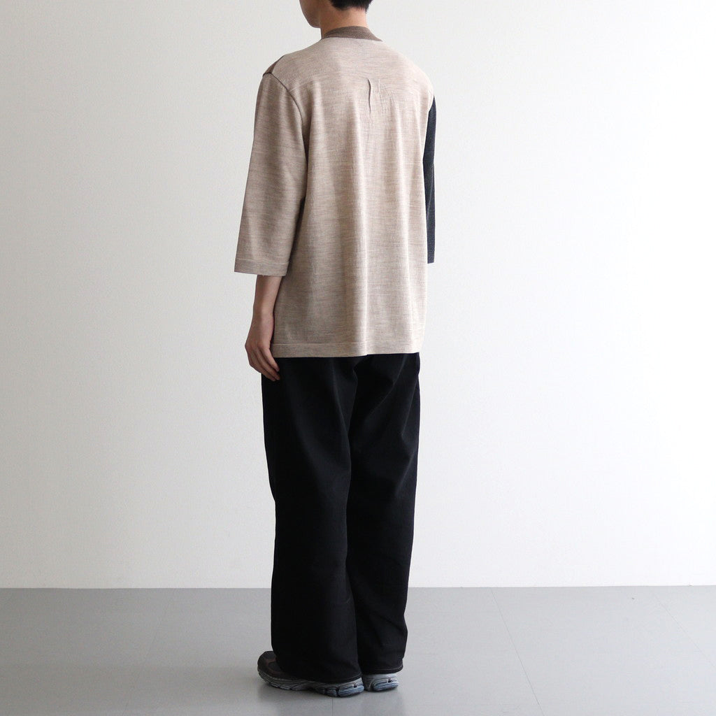 オープンフロントニットTシャツ #MULTI [02S21]