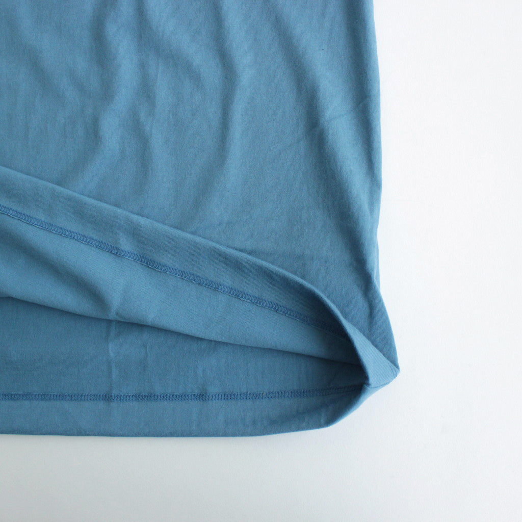 DROP SHOLDER T-SHIRT #COBALT BLUE [YK24SS0703CS]