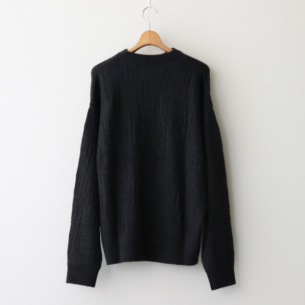 PLATING CREWNECK SWEATER #CHARCOAL [YK24FW0842S]