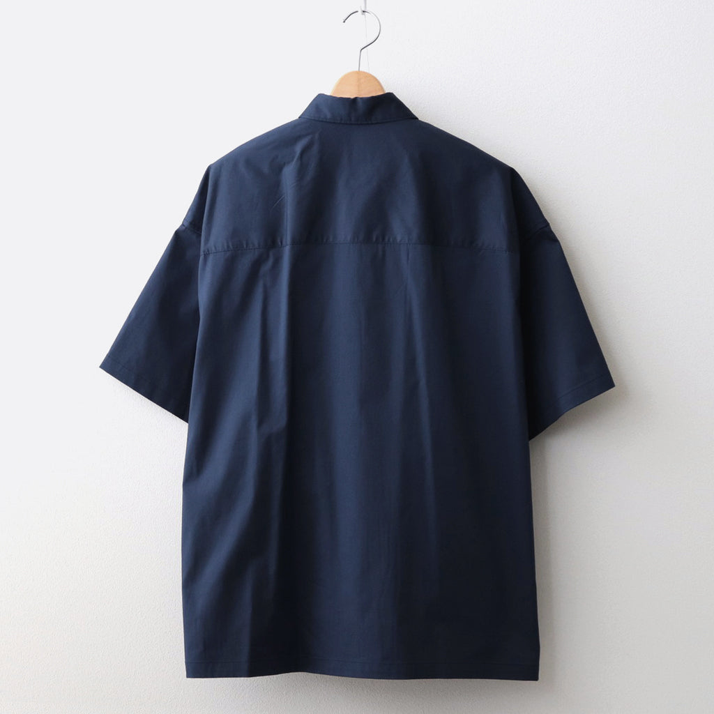 Solotex Twill S/S Oversized Box Shirt #NAVY [GM241-50291B]