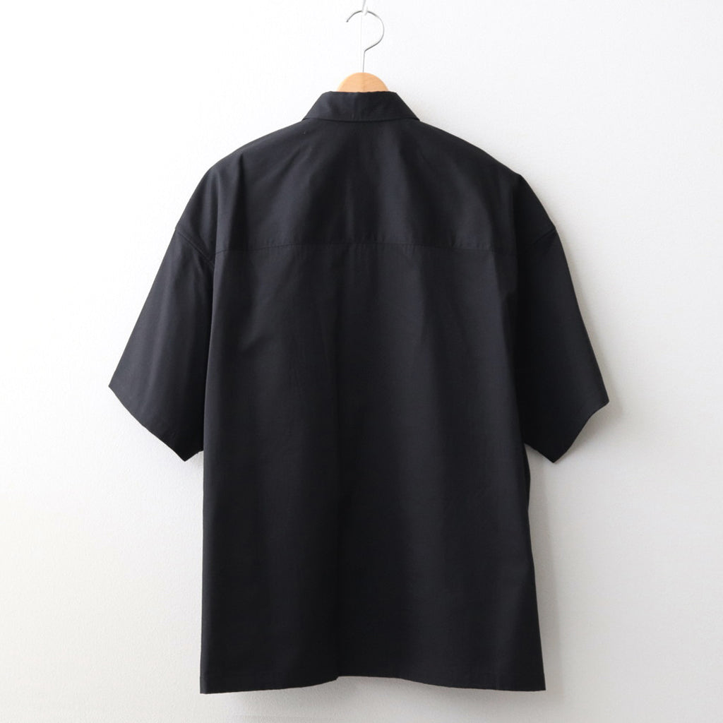 Solotex Twill S/S Oversized Box Shirt #BLACK [GM241-50291B]
