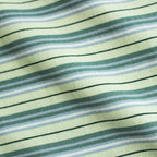 HARD TWIST COTTON BORDER BOAT NECK L/S TEE #LIGHT GREEN BORDER [A24SP01BR]