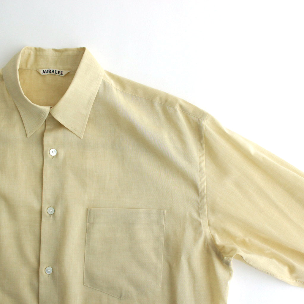 HARD TWIST FINX ORGANDY  SHIRT #LIGHT YELLOW CHAMBRAY [A24SS03VO]