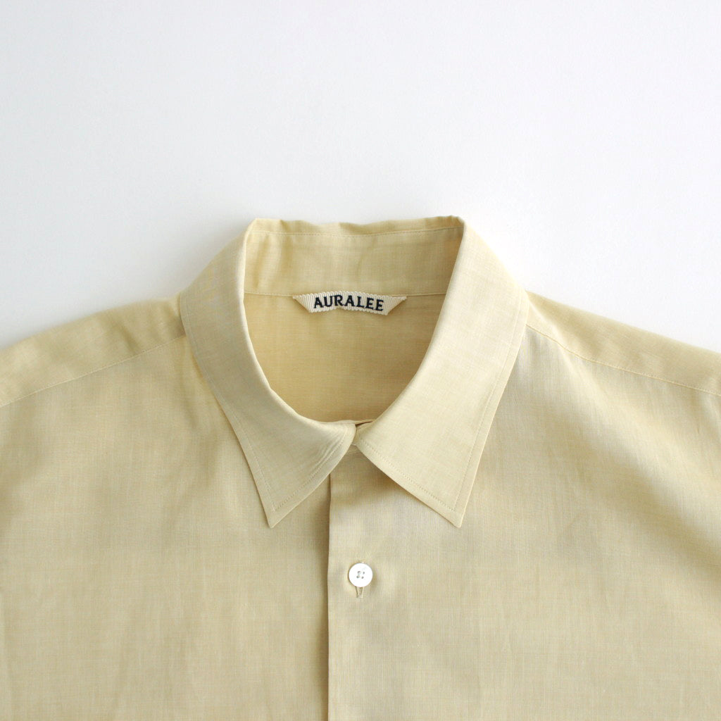 HARD TWIST FINX ORGANDY  SHIRT #LIGHT YELLOW CHAMBRAY [A24SS03VO]